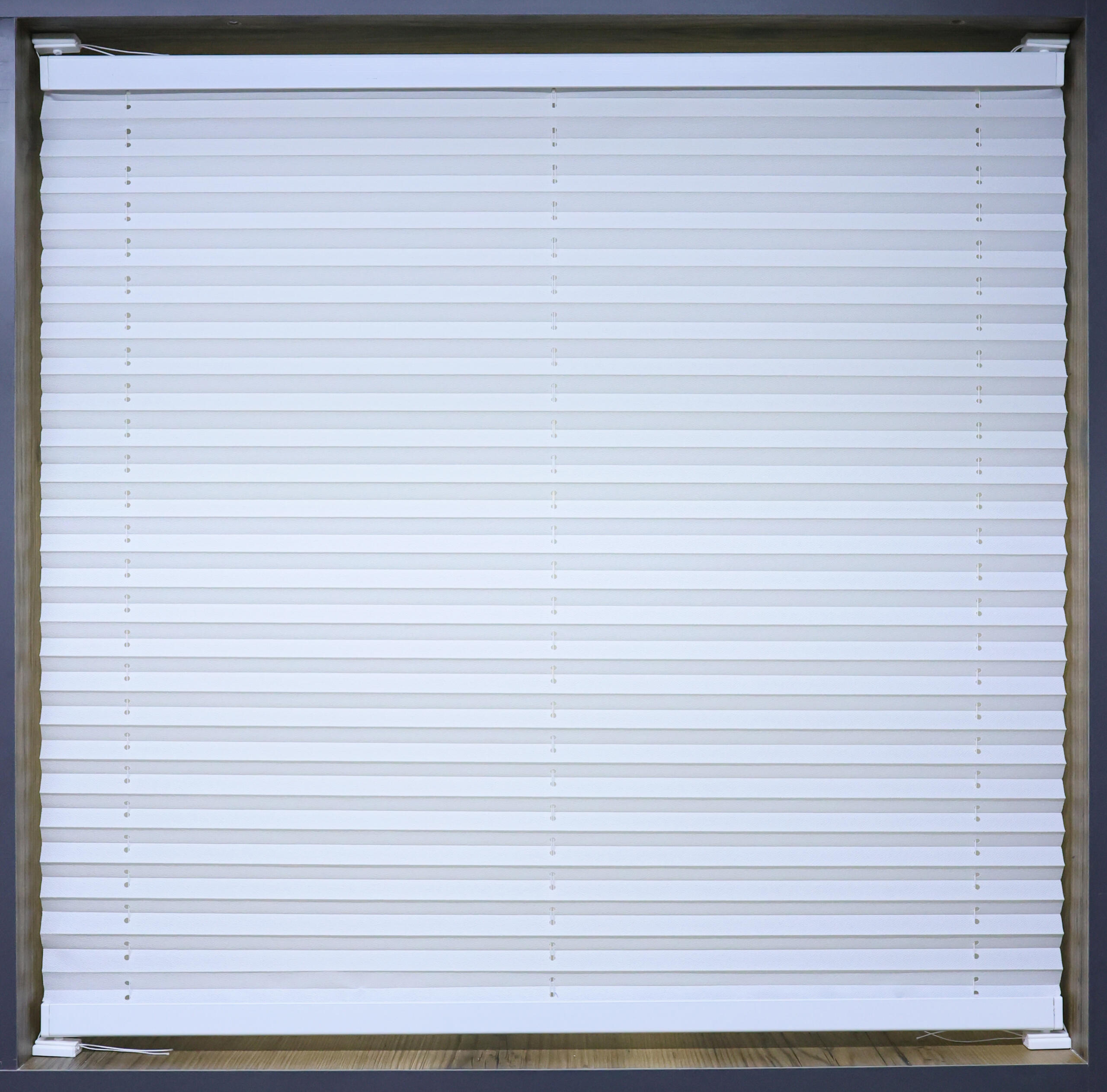 Beyaz Plise Katlanır Cam Balkon Perdesi – Ofis Perdesi – Mutfak Perdesi – Salon Perdesi